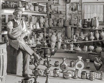 George Ohr Photo, Ceramic Artist, Biloxi, MS, Studio, 1901