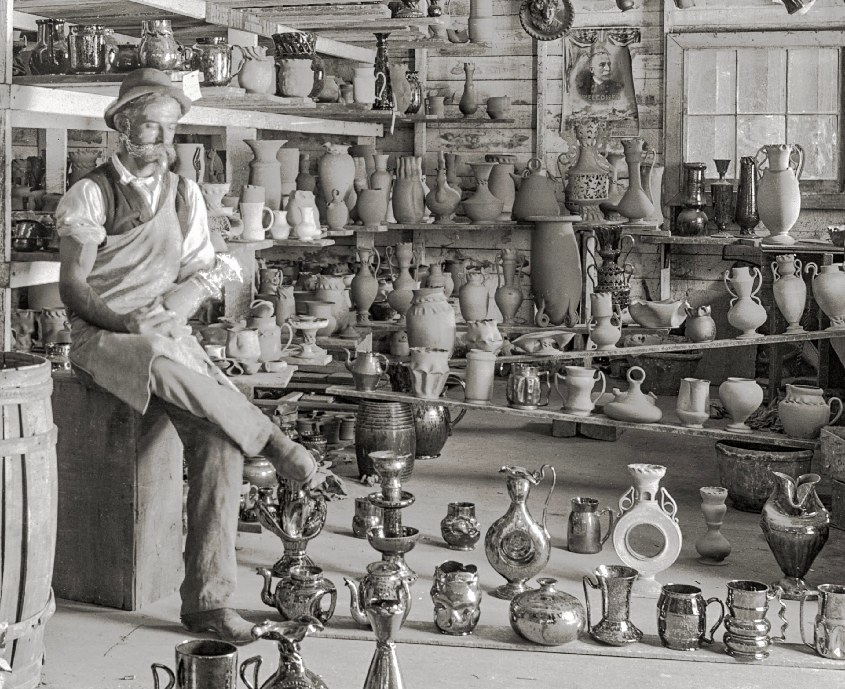 George Ohr Photo, Ceramic Artist, Biloxi, MS, Studio, 1901 - Etsy