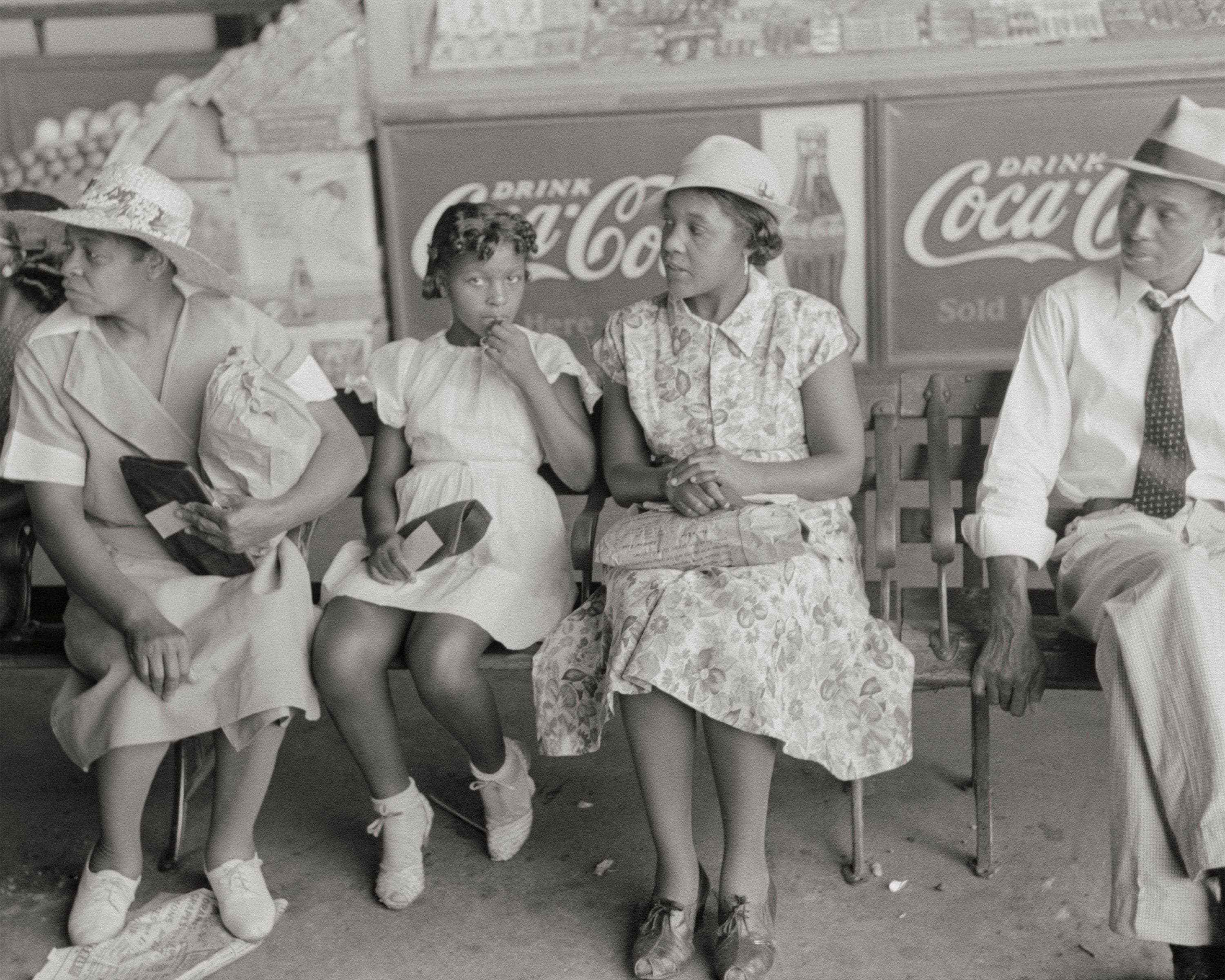 1939 Oklahoma City Black Art Print: Vintage Streetcar Terminal Photo