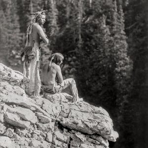Blackfoot Indian Photography by Roland Reed, 1910, Set of Two Prints image 3