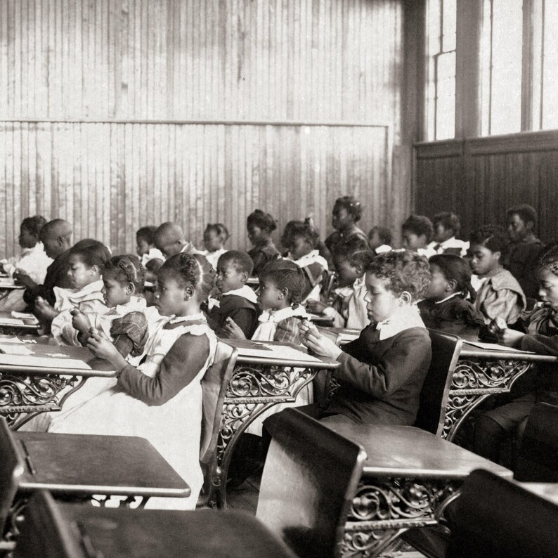 African American Vintage School Photo Wall Collection, Early 1900s immagine 3