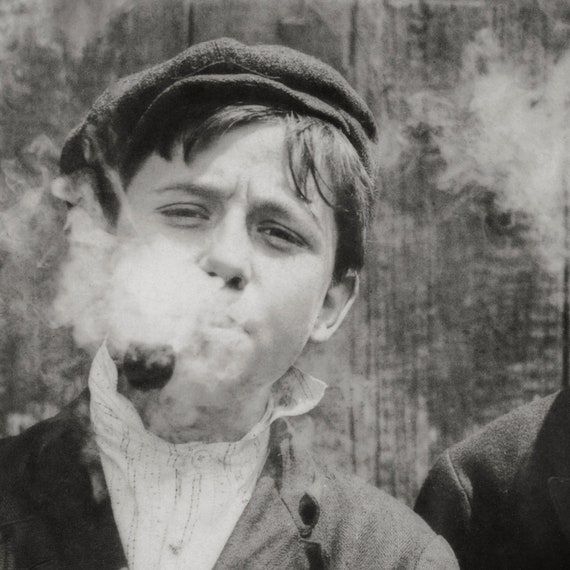 1920's News Boys Smoking Vintage 4"x6" Sepia Reprint Photograph 1920's News Boys Smoking Vintage 4"x6" Sepia Reprint Photograph