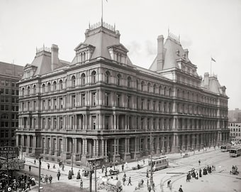 Old Cincinnati Ohio Photo, Federal Building, 1907, Historic Cincinnati, Cincinnati Photo, Housewarming Gift