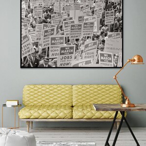 1963 March on Washington Print: Civil Rights Protest Signs image 2