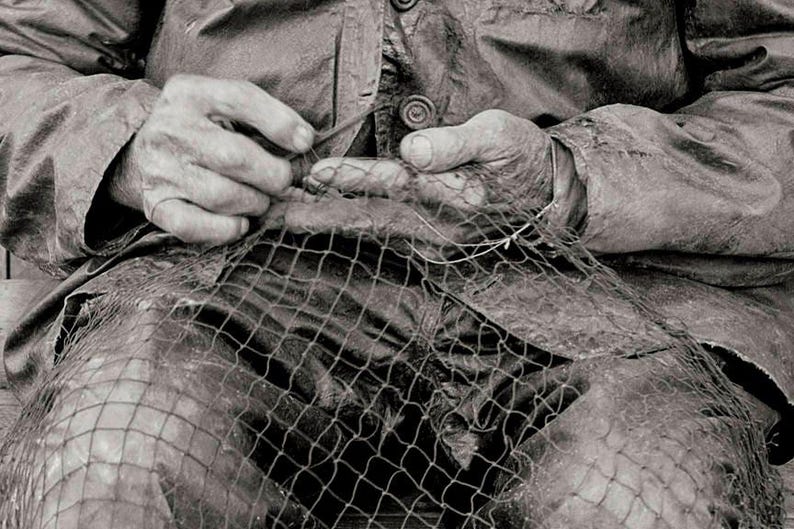 Cape Ann Fisherman Photo: Vintage New England Coastal Art Print zdjęcie 3