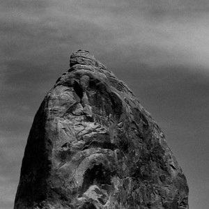 Cairn Photo, Balanced Rock Photography, Stone Photo, Arches National Park, Utah, Nature Photography, Black White Photography, Wall Art image 4