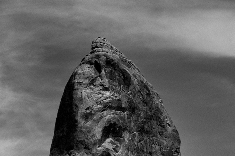 Cairn Photo, Balanced Rock Photography, Stone Photo, Arches National Park, Utah, Nature Photography, Black White Photography, Wall Art image 4