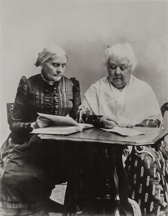 Susan B. Anthony & Elizabeth Cady Stanton Portrait: Women's Rights Photo Print