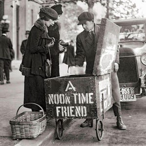 Old Food Truck Photo, Office Decor, Washington DC, 1918, Kitchen Wall Art, Old Photography, Black and White Prints