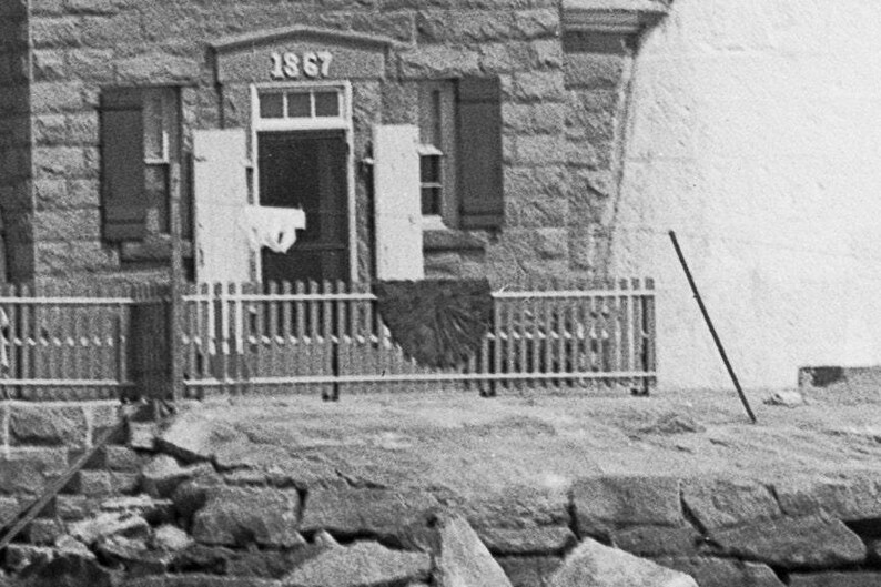Black and White Lighthouse Photo: Seaside Cottage Wall Art image 3