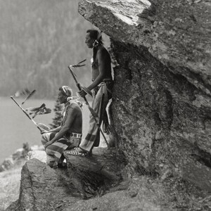 Blackfoot Indian Photography by Roland Reed, 1910, Set of Two Prints image 7