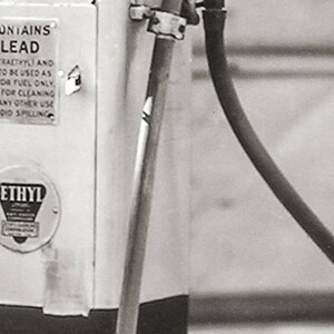 Old Gas Pumps, Esso Station, Historic New York City, Vintage Black and White Photos, Service Station, Gas Station 1935 image 4