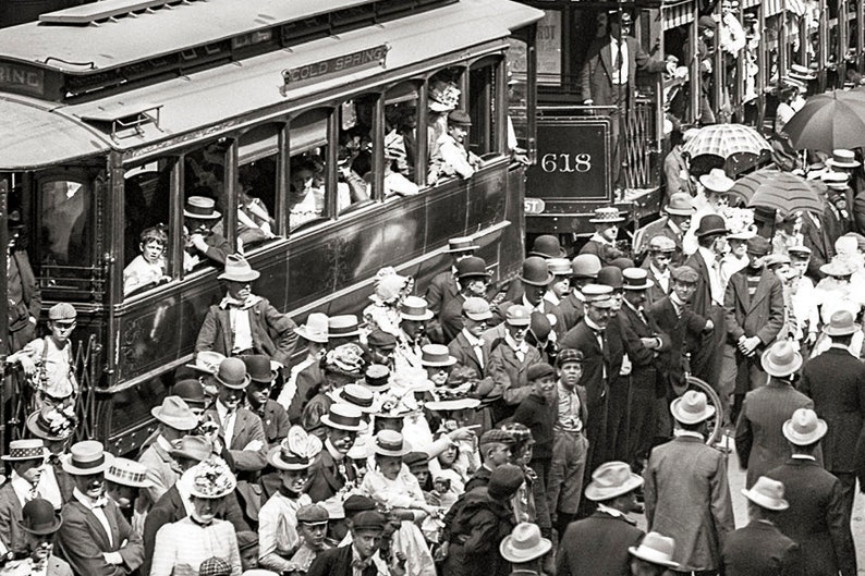 Old Buffalo NY Photo, Labor Day Parade, New York State, Black White Photography, Wall Art, Poster Art, 1900 image 3