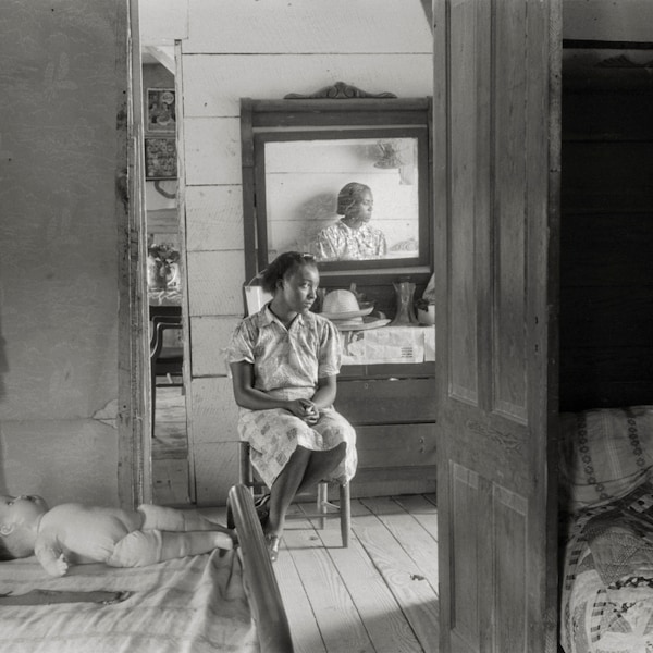 African American Photo, Portrait of young black girl, 1941, Greensboro, Georgia Black and White Art Print, Wall Art, Jack Delany