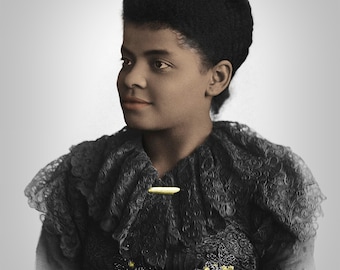 Ida B. Wells Portrait: Colorized Photo Print, African American History