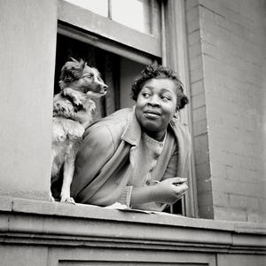 African American Photography, Black Art Print, Gordon Parks, Harlem Woman With Dog, 1943, New York, NY, African American Wall Art