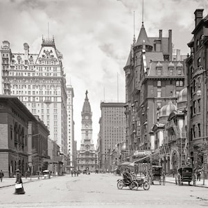 Old Philadelphia Photography, Philadelphia, Pennsylvania, Black and White Prints, Home Decor, Wall Art, Old Philly, Early 1900s