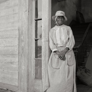 African American Portrait of Beautiful Older Lady by Dorthea Lange Taken in July, 1937, Greene County, Georgia