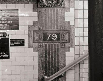 New York City 79th Street Subway Mosaic Tiles, 1970