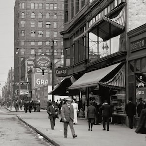 Hennepin Avenue, Minneapolis 1908: Historical Photo Print afbeelding 2