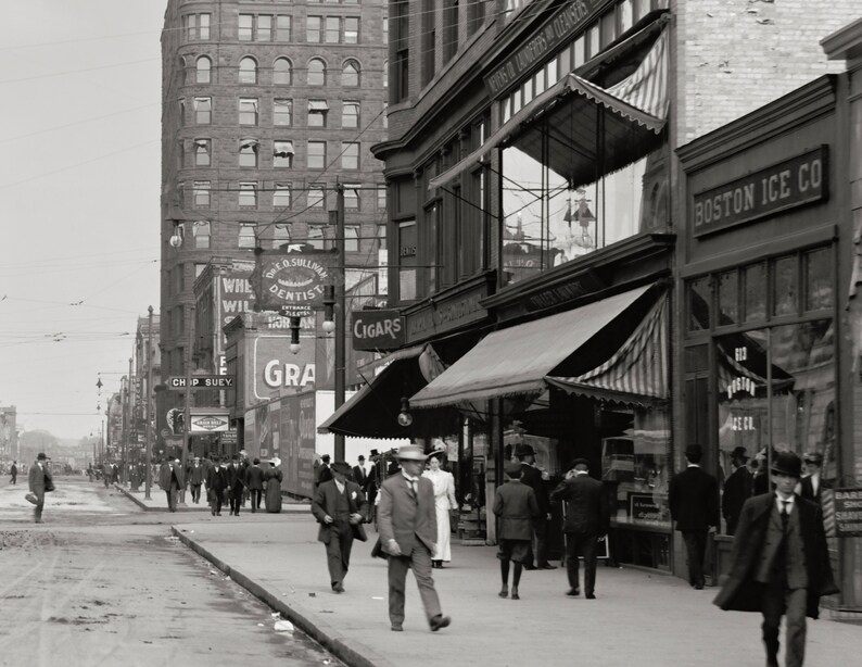 Hennepin Avenue, Minneapolis 1908: Historical Photo Print afbeelding 2