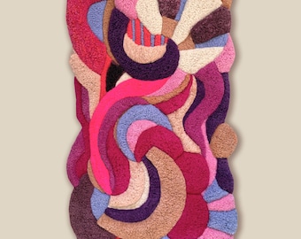 Textured Wool Wall Art: Dopamine Decor, Eclectic Interior