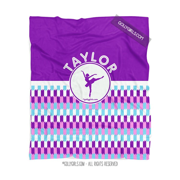 Personalized Dance Blanket Monogrammed Dance Bedding Etsy