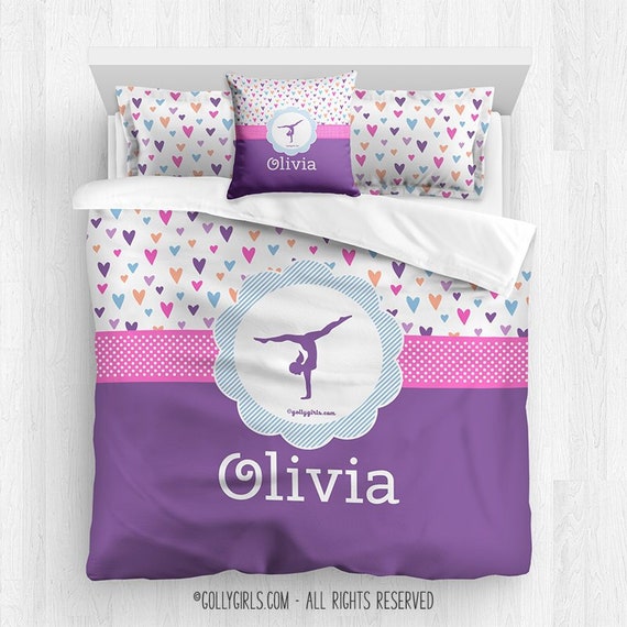 Personalized Gymnastics Comforter Set Shams Pillow Monogrammed Etsy