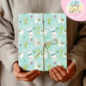 Llama Party? Wrapping Paper - Gift Wrap - Llamas for Birthday or Other Occasion Wrapping Paper