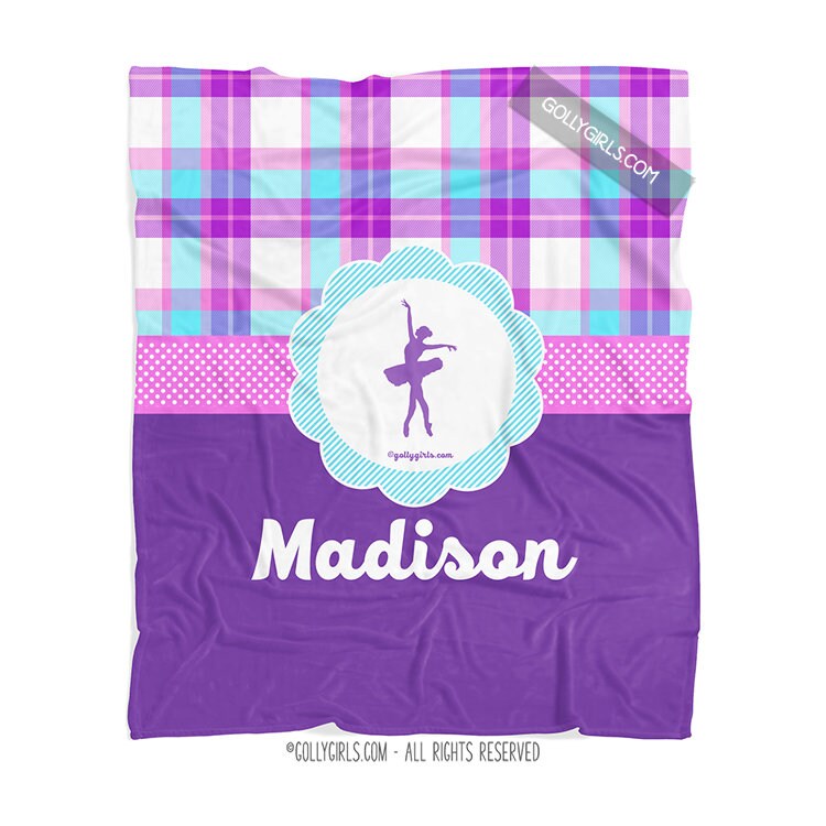 Personalized Dance Blanket Monogrammed Dance Bedding Etsy