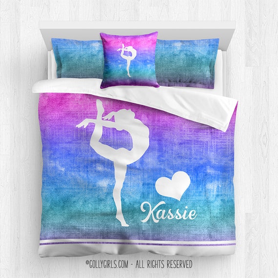 Personalized Gymnastics Comforter Set Shams Pillow Monogrammed Etsy