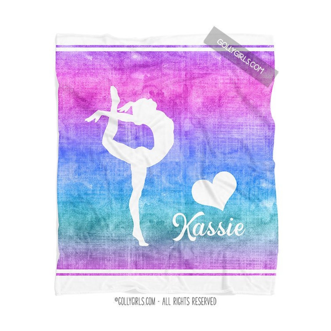 Gymnastics Print Pattern Hooded Blanket