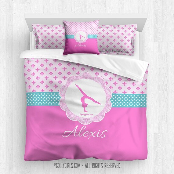 Personalized Gymnastics Comforter Set Shams Pillow Monogrammed Etsy