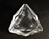 Vintage Crystal Ashtray Murano Mandruzzato Midcentury Smudge Bowl 5 quot