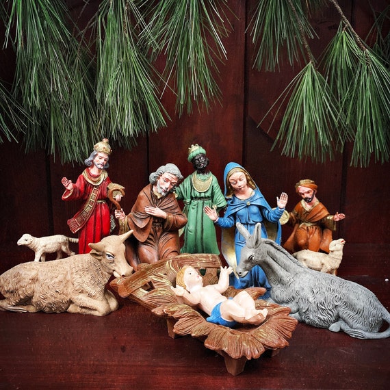 Download Vintage Nativity Characters Figurines Christmas Decoration Figurines Knick Knacks Art Collectibles Delage Com Br