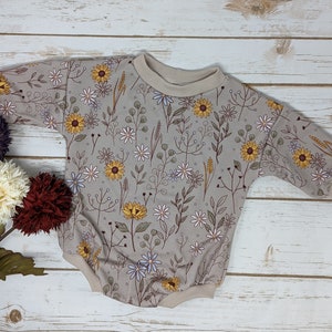 Floral Oversized Sweater Romper Baby Clothes - Toddler Clothes, Baby Shower, Gender Neutral, Baby Toddler Boy Fashion, Baby Girl