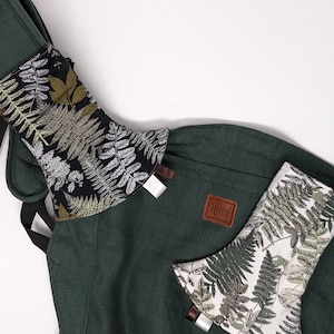 Fern Foliage Reversible Curved Suckpads, Ergo360 or Lillebaby Drool Pads - Lillebaby, Tula, Ergo Happy Baby Carrier Sakura Bloom Artipoppe