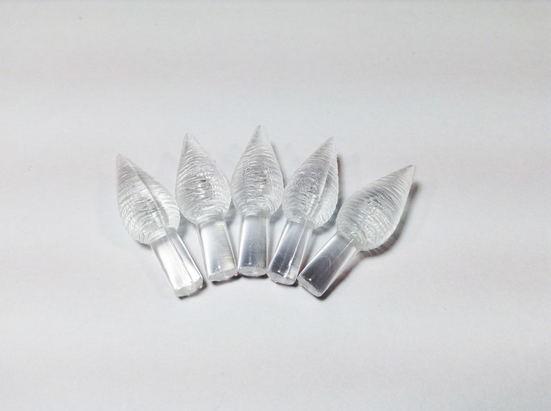 Medium Clear Ceramic Christmas Tree Light Pegs / Etsy