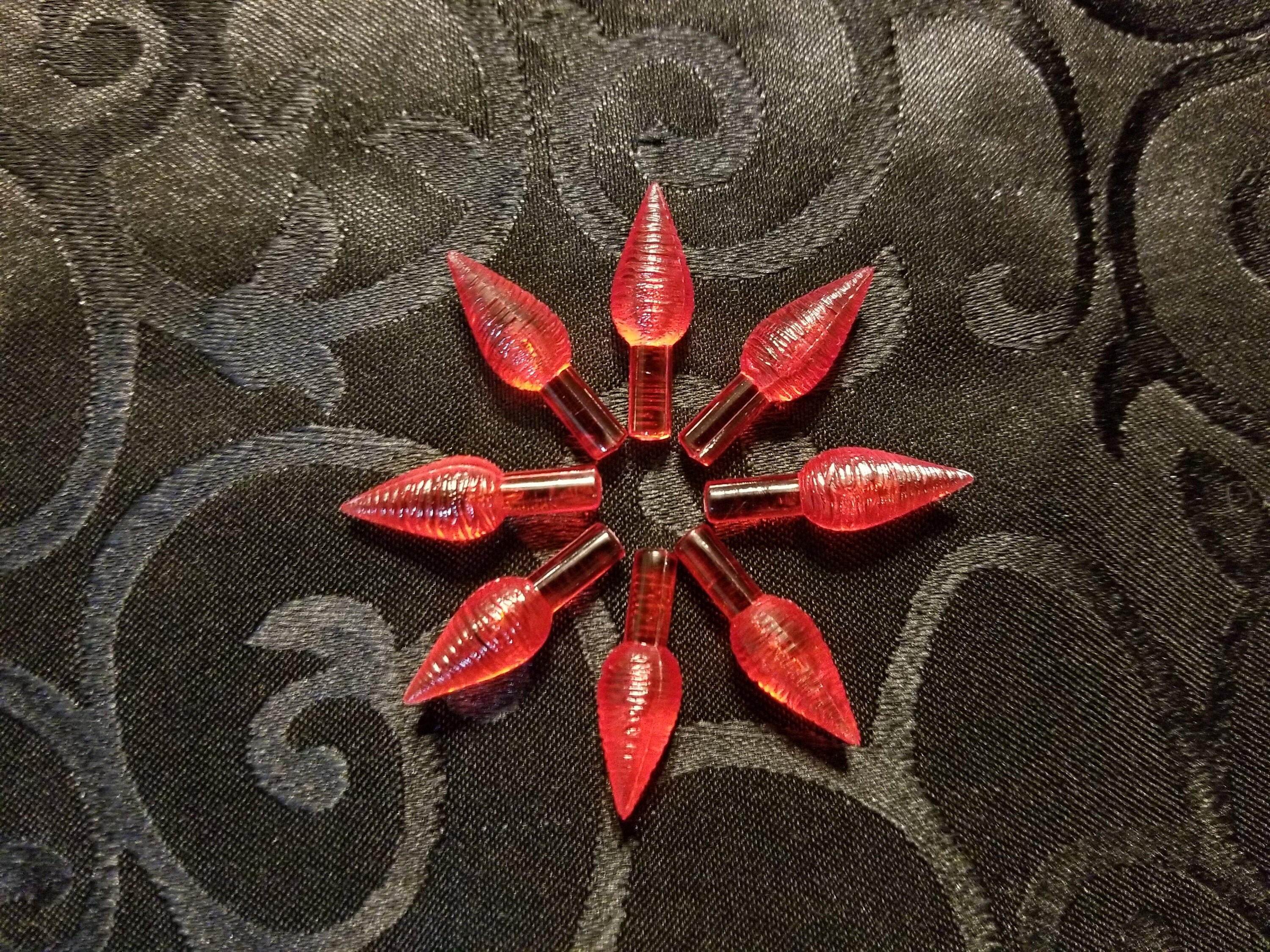 Medium red Ceramic Christmas Tree Lights / Bulbs Etsy UK