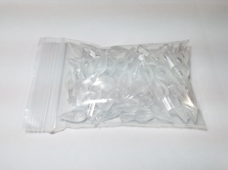 Medium clear Ceramic Christmas Tree Light Pegs / Etsy