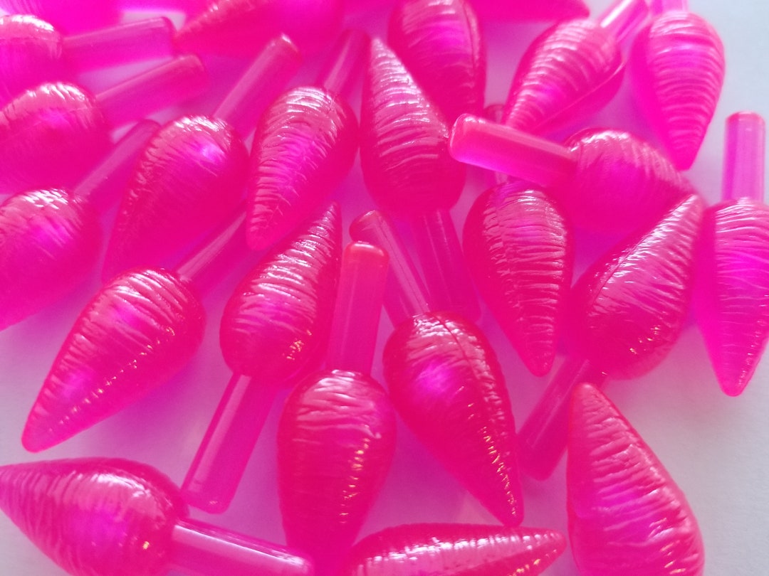 Large neon Pink Ceramic Christmas Tree Light Pegs / Bulbs 30, 50 and