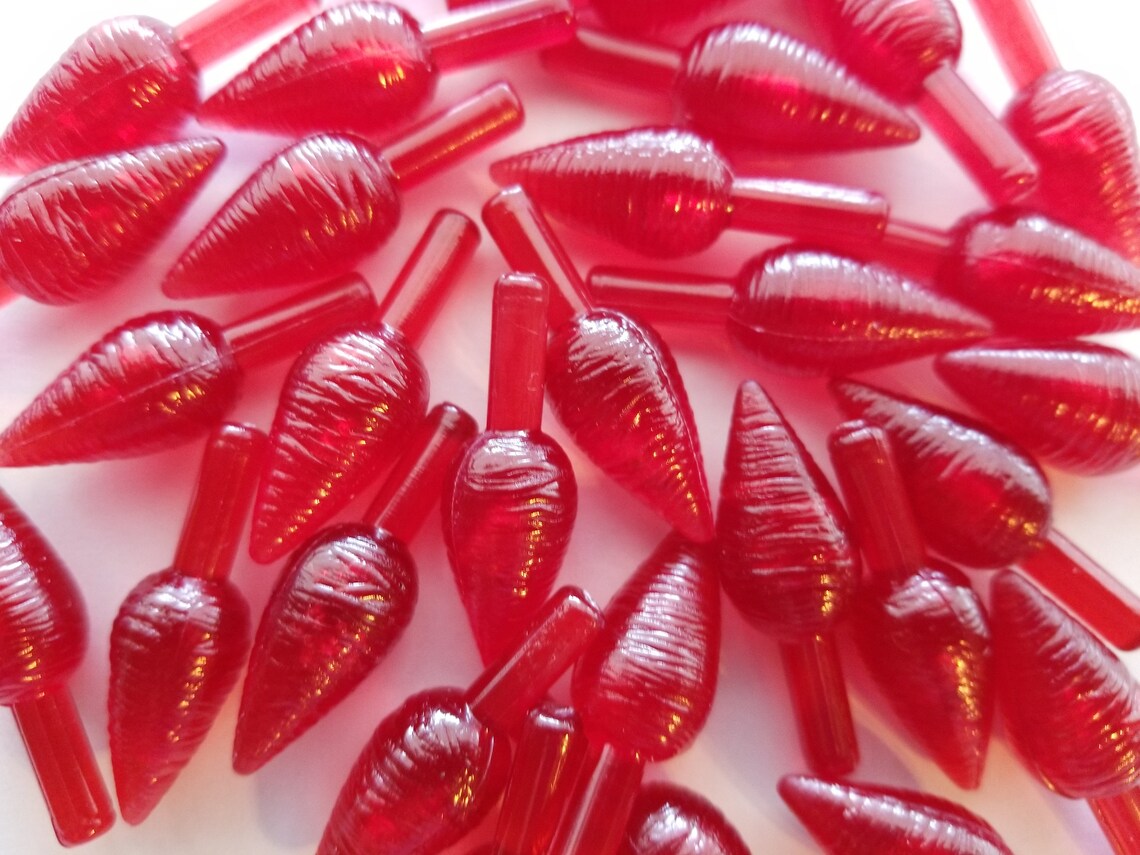 Extra Large Red Ceramic Christmas Tree Light Pegs Etsy