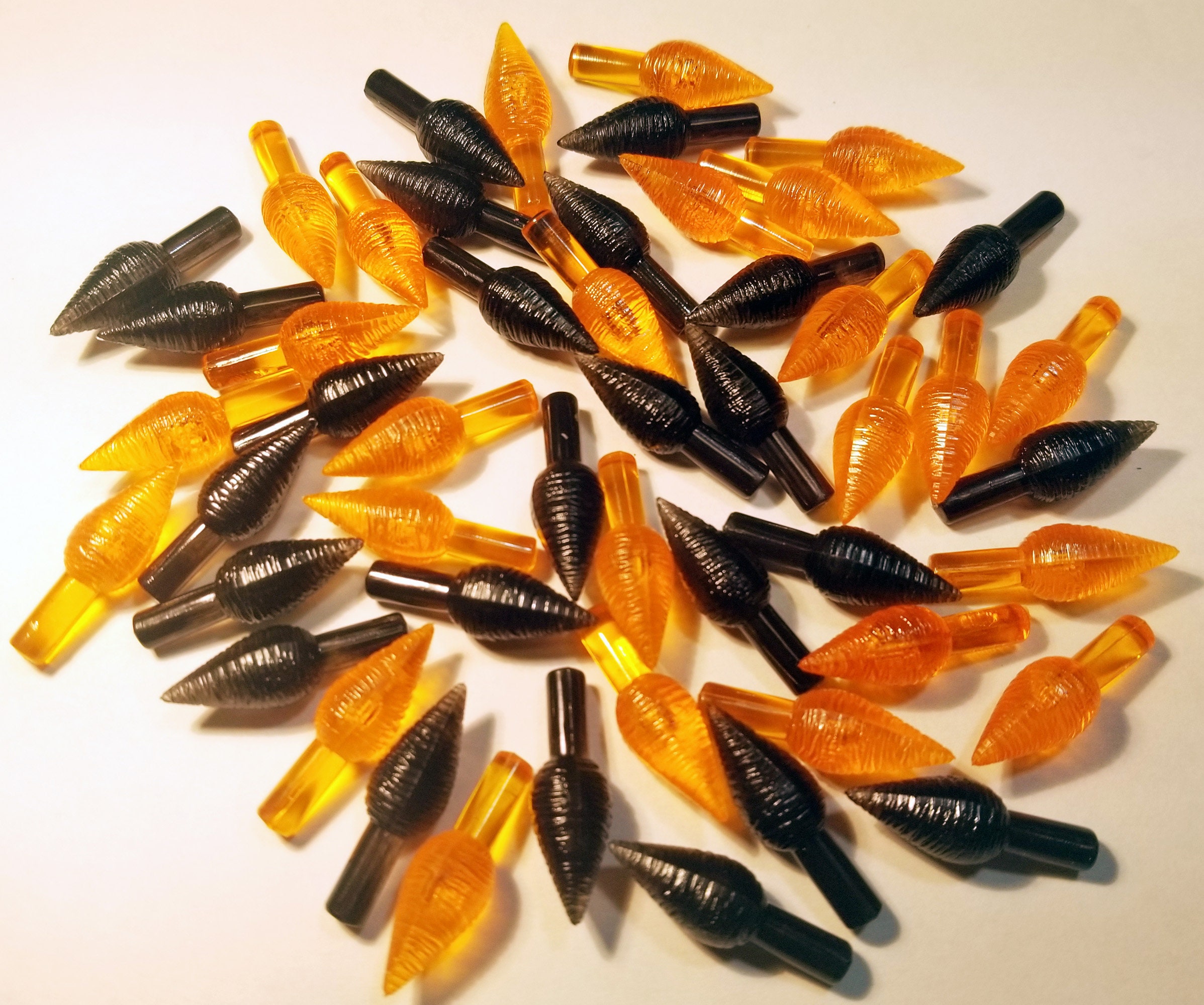 Medium "orange & Black" Halloween Ceramic Christmas Tree Light Pegs ...