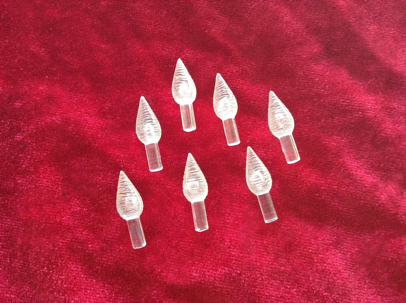 Medium Clear Ceramic Christmas Tree Light Pegs / Etsy