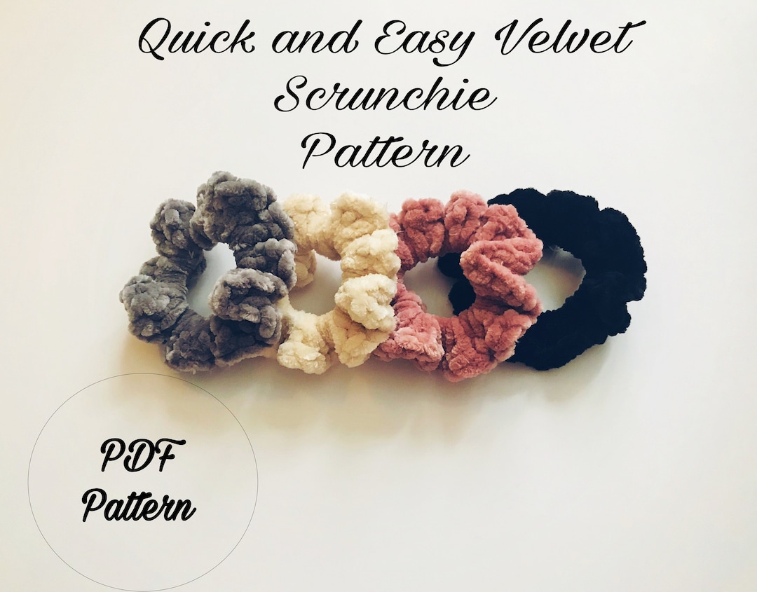 Quick and Easy Velvet Scrunchie Pattern - Etsy
