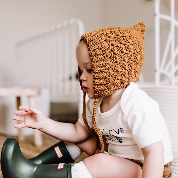 Belle Bonnet / crochet pixie bonnet / pixie hat