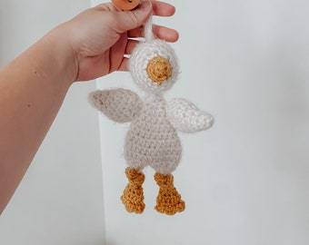 Duck pacifier clip  / pacifier lovey / pacifier animal