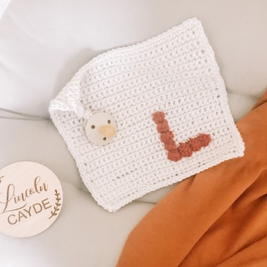 Initial Pacifier keeper / custom lovey / pacifier lovey
