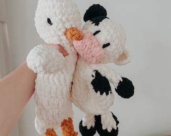 Cow lovey / cow snugglie / stuffed cow