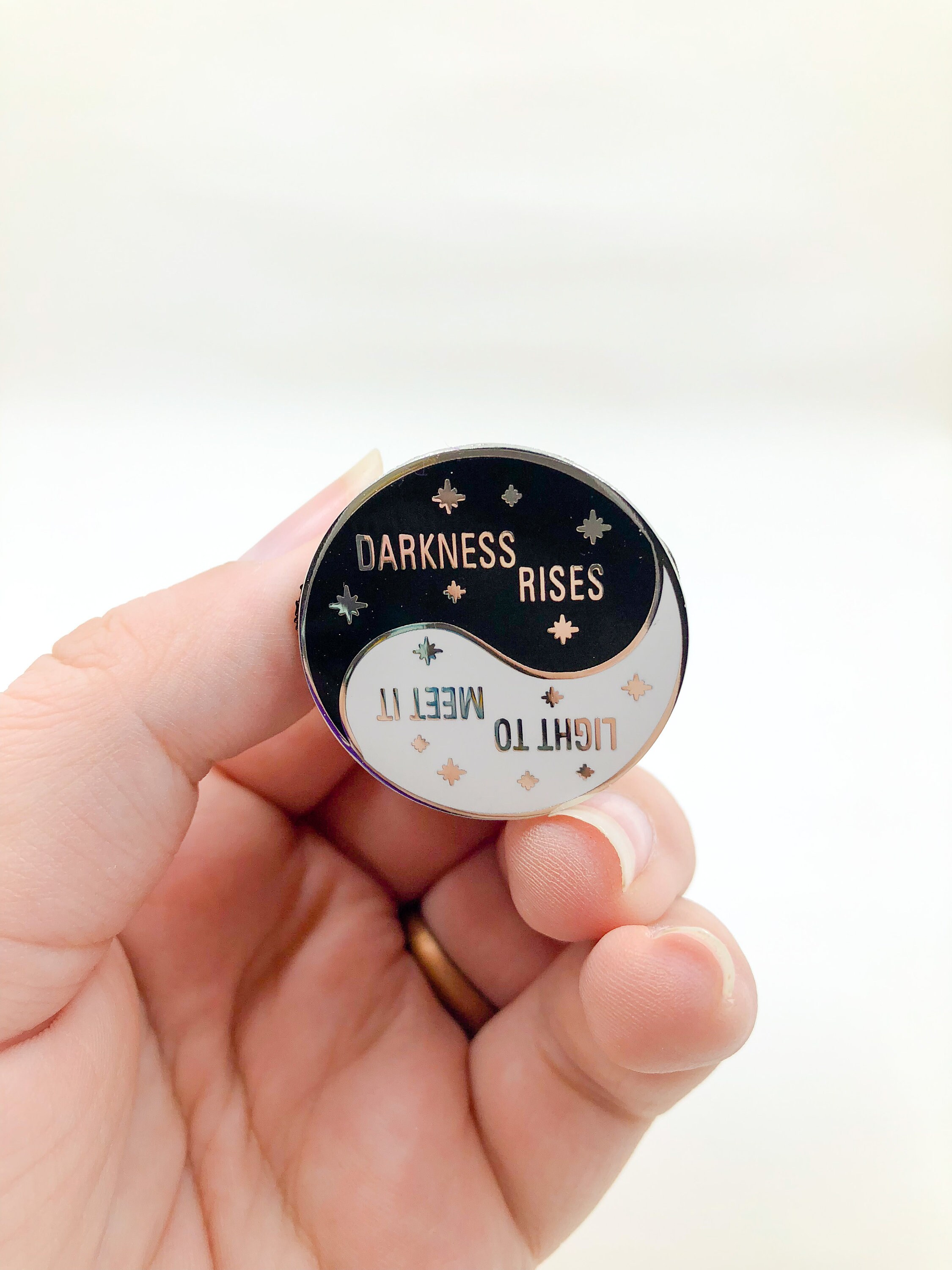 Yin Yang Star Wars Inspired Darkness Rises Light To Meet It Black and…